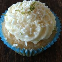 lime and coconut cupcake at The Good Apple Cafe in Sunderland