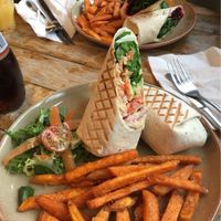 Vegan wrap  at The Good Apple Cafe in Sunderland