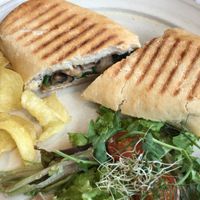 Spinach, mushroom and feta ciabatta at The Good Apple Cafe in Sunderland
