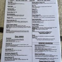 Menu  at Cafe Providence in Hawks Nest