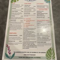 Menu  at The Garden Eatery in Tea Gardens