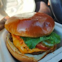 OG burger. Fabulous! at RĀW Superfood Café in Sacramento