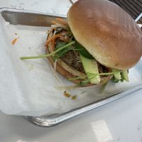 Banh Mi Burger  at RĀW Superfood Café in Sacramento