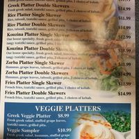 Greek Kouzina menu pg. 2 at Greek Kouzina in Pittsboro