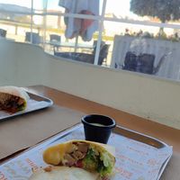 Mesa y vistas at Market Ourense in Ourense