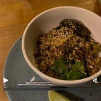 Spicy gochujang noodles  at Schlawiener Wirtshaus  in Vienna