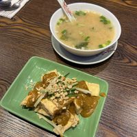 Miso Soup and Satay Tofu   at Hikari  in Chepstow