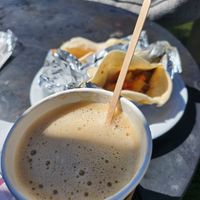 Cafe au lait with oatmilk at CommonWealth Coffeehouse & Bakery in San Antonio