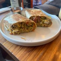 Tofu burrito with vegan cheese  at Calico in Legian