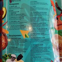 Menü - Vorspeisen und Hauptspeisen at Alebrijes in Frankfurt