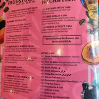 Menü - Frühstück, Nachspeisen und Extras at Alebrijes in Frankfurt