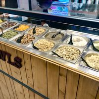 The toppings bar  at Oakberry - Dubai Mall in Dubai