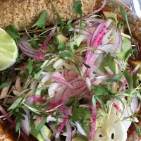 Vegan posole  at Costa Media by Cafe Louis in Camden