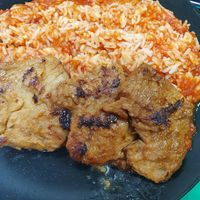 Number 11: rice with tomato sauce and seitan 🤘 at Vege Fast Food in Split