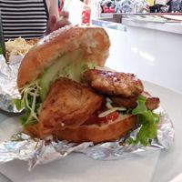 Soy burger at Vege Fast Food in Split