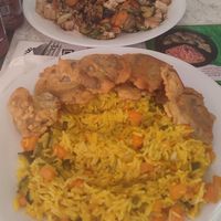 Quinoa, tofu + mushroom, rice at Vege Fast Food in Split