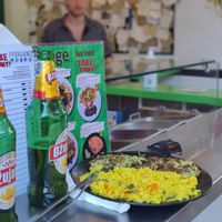 Great courgette cakes at Vege Fast Food in Split