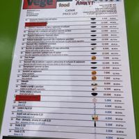 Menu as of 4/7/23  at Vege Fast Food in Split