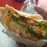 Similar to the subway vegan patty but lovely roast type veggies inside at Vege Fast Food in Split