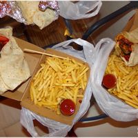 Burritos and fries (take away) at Vege Fast Food in Split