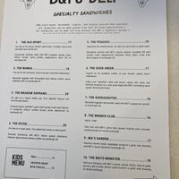 Menu so you can decide   at B&T's Deli in Santa Monica