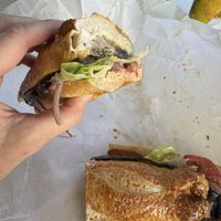The Wanda - super tasty but a little small for an $18 sandwich  at B&T's Deli in Santa Monica