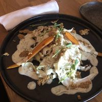 Spitzkohl mit Beurre Blance und Kartoffelpüree  at Unterfreunden in Luebeck