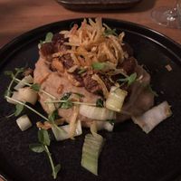 Igelstachelbartpilz auf Topinambur-Creme at Unterfreunden in Luebeck