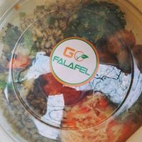 Salad box at Go Falafel - Piccadilly Gardens in Manchester