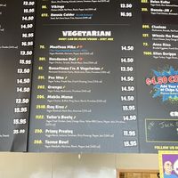 Part of menu  at Ike's  in La Jolla