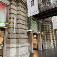 Outside market hall  at Kamps in Frankfurt