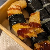 Nigiri con tempura di zucca at Sushiman  in Bologna