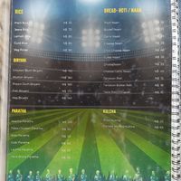 Veg options in the menu 4.5 at Desi Dhaba in Windhoek