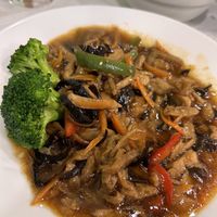 Vegan pork stir fry  at Tian Jie in Nazare