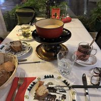 Our spread   at Auberge de Savièse in Geneva