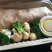 pulled jackfruit burrito with veg and cheez sauce at enVie A Vegan Kitchen in Halifax