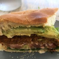 Burger at enVie A Vegan Kitchen in Halifax