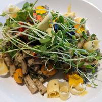Scallop pasta at enVie A Vegan Kitchen in Halifax