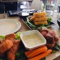 Vegan cheese stick and wings at enVie A Vegan Kitchen in Halifax