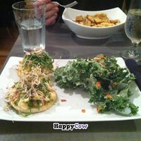 Smashed chickpea sandwich with a side kale caesar at enVie A Vegan Kitchen in Halifax