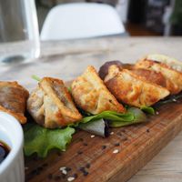 Amazing dumplings  at enVie A Vegan Kitchen in Halifax