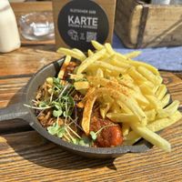 Currywurst mit Pommes   at Gletscher 2600 in Garmisch-partenkirchen