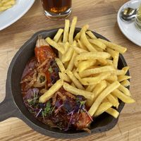 No Currywurst with fries  at Gletscher 2600 in Garmisch-partenkirchen