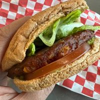 Vegan black bean burger   at Coffee Hub - Dayton Metro Library in Dayton