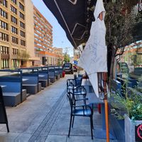 Outdoor seating at Funky Monkey Room in Geneva