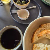 Olives, 3 mills bread, olive oil and balsamicc  at Nick O'leary Wines in Wallaroo