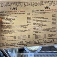 Menu side 2  at The Mushroom in Balingup