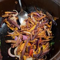 Eggplant salad at White Elephant Cookery Class in Ella