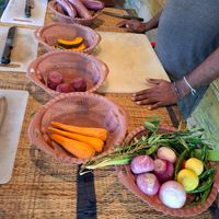 Preparation at White Elephant Cookery Class in Ella