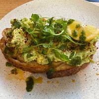 Smashed avocado on sourdoughh  at The Green  in Bollington